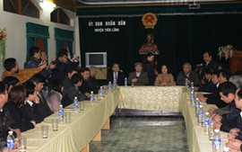 Công bố đình chỉ công tác lãnh đạo huyện Tiên Lãng